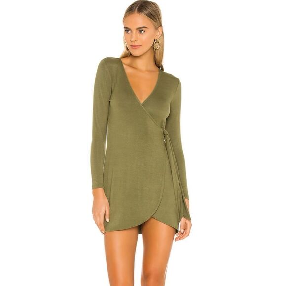 Revolve Privacy Please Piper Mini Dress in Olive Green - Picture 7 of 7